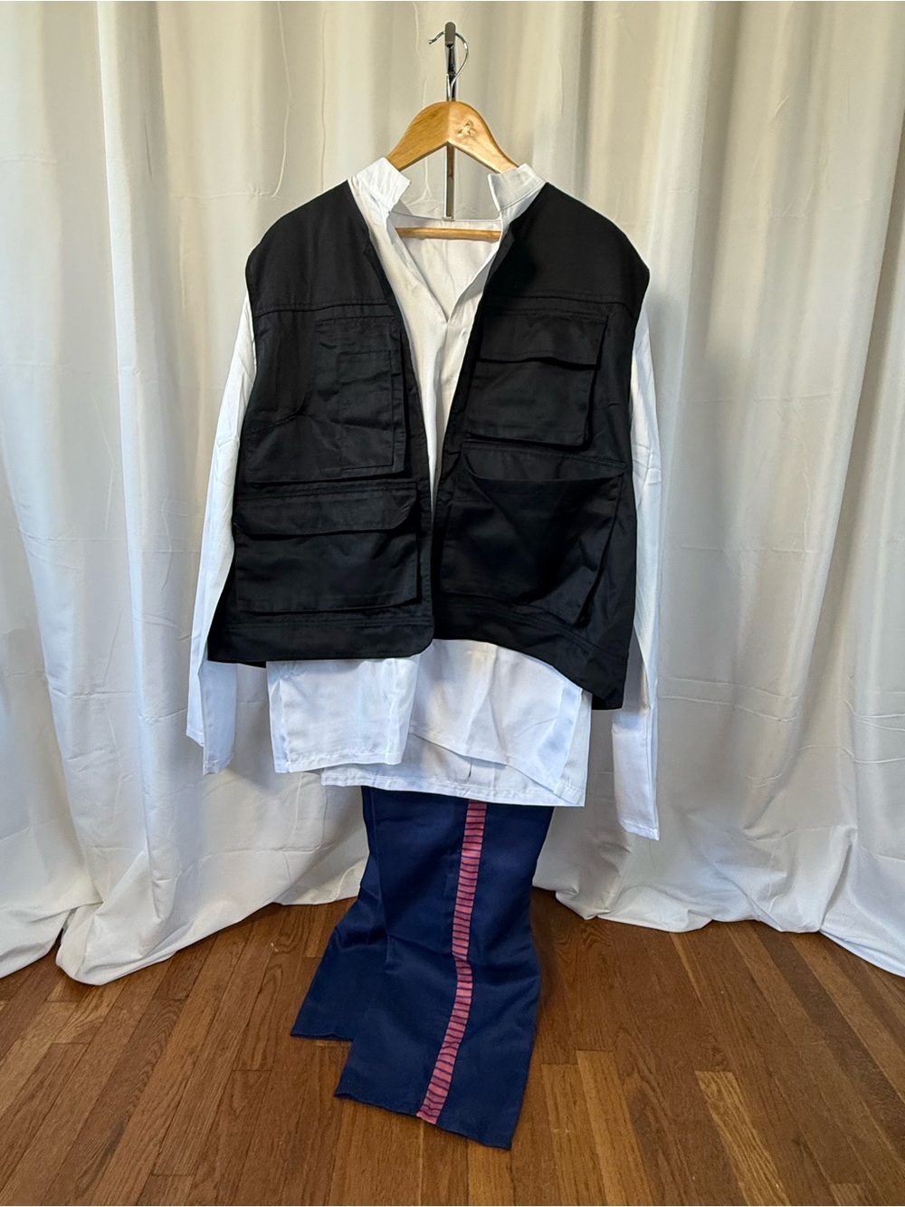 Han Solo Inspired Costume Men's XXL Halloween Smuggler Cosplay Pants Vest Shirt